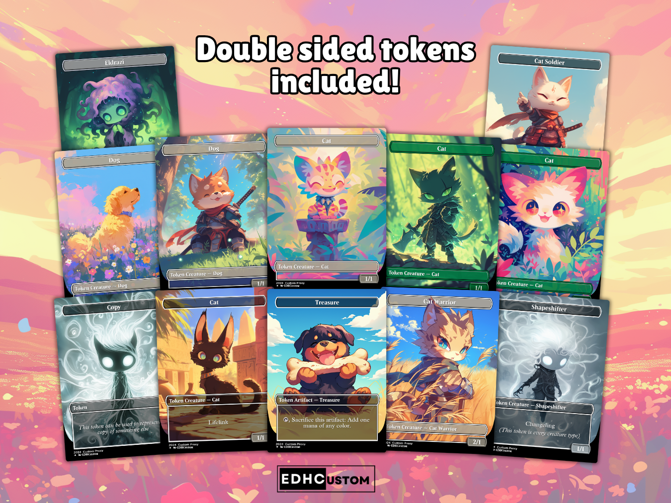 thumbnail image 2 of Rin And Seri, Inseparable – Cats And Dogs Tribal MTG Custom Commander Deck (100 Cards, English) 2 of 3