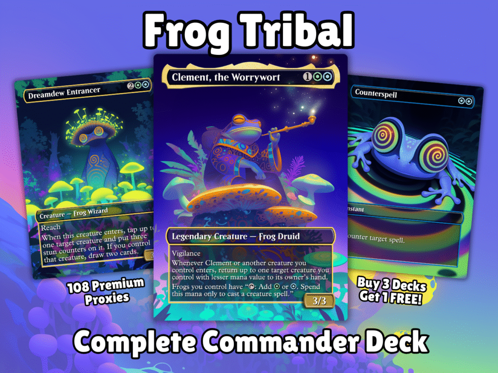 Frog Tribal MTG Proxy Commander Deck Frog Tribal MTG Proxy Commander Deck