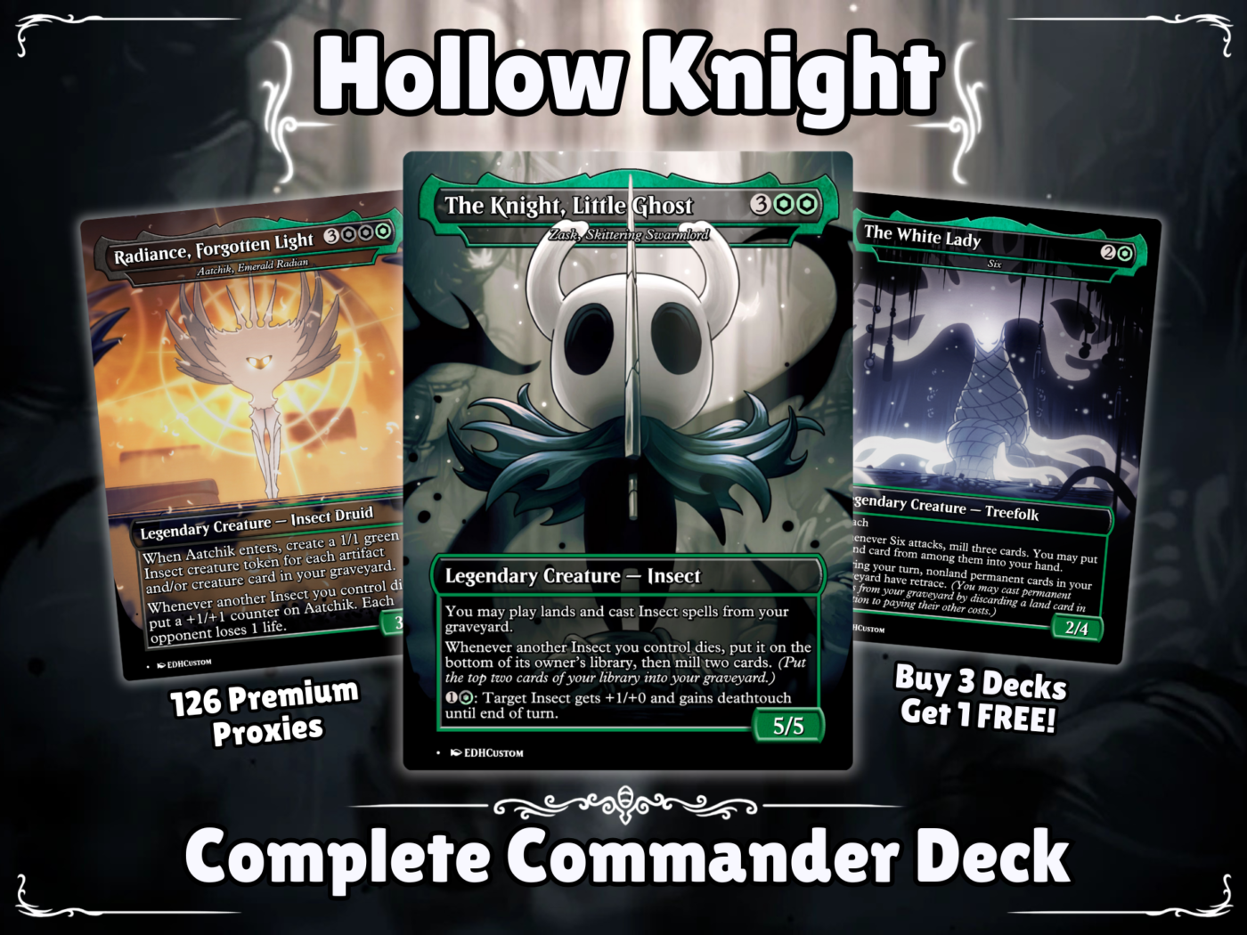Hollow Knight MTG Proxy Commander Deck 1 hollow knight mtg proxy commander deck