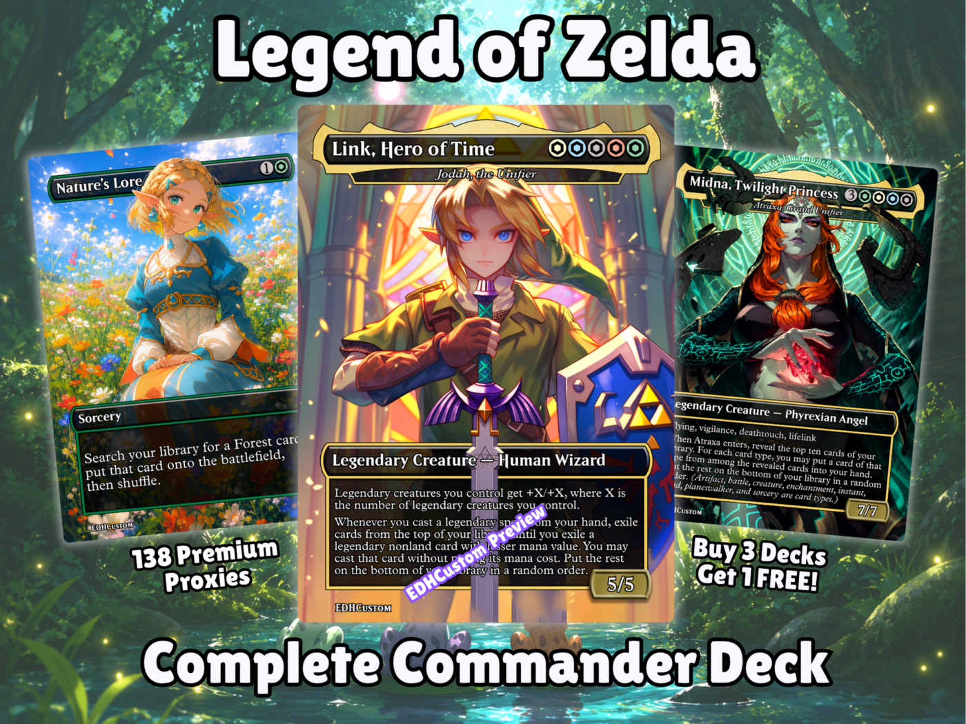 legend of zelda mtg proxy commander deck