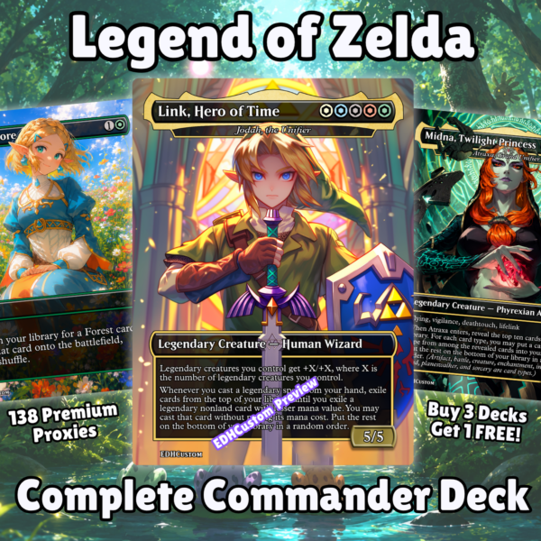 legend of zelda mtg proxy commander deck