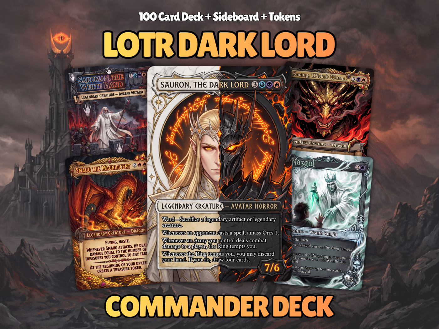 Sauron MTG Proxy Commander Deck 1 sauron mtg proxy commander deck