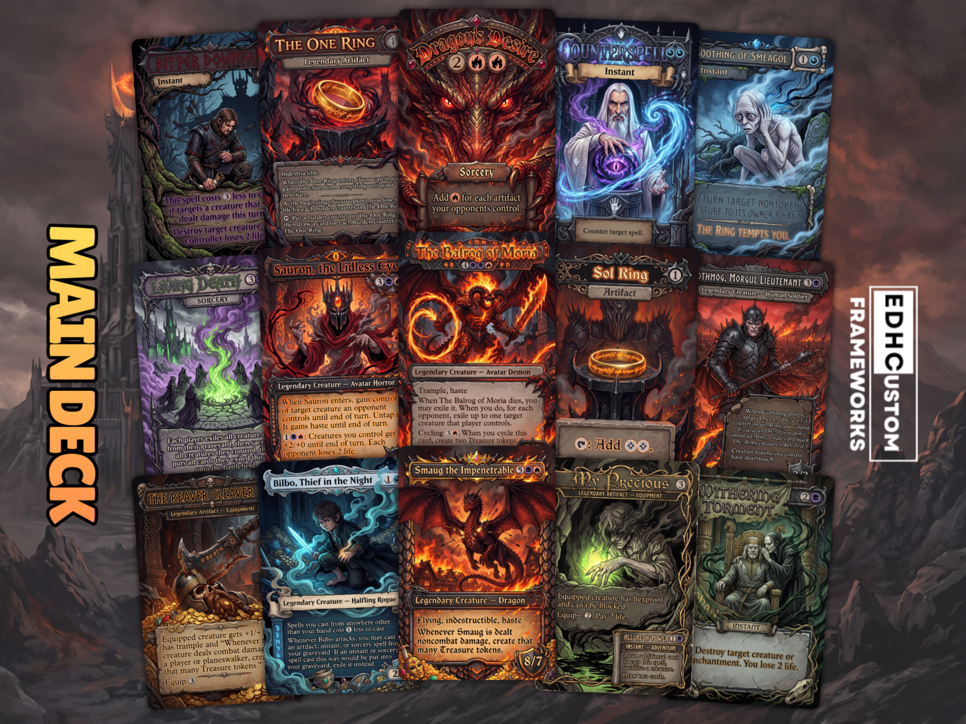 Sauron MTG Proxy Commander Deck 2 2 1