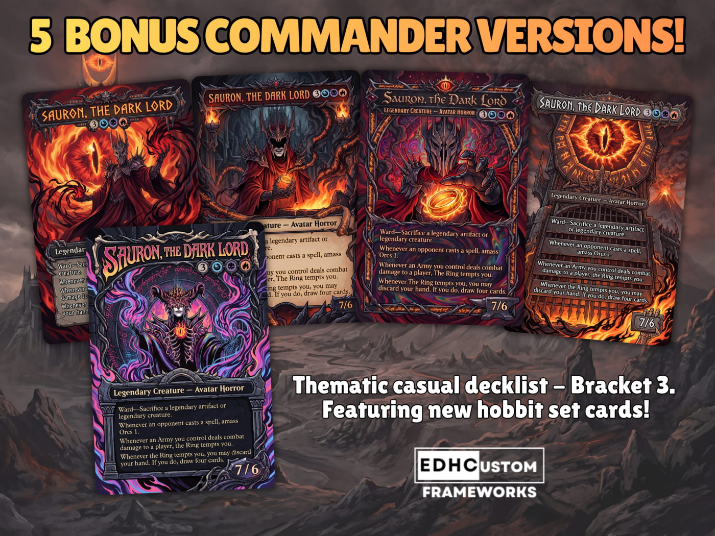 Sauron MTG Proxy Commander Deck 3 3 1