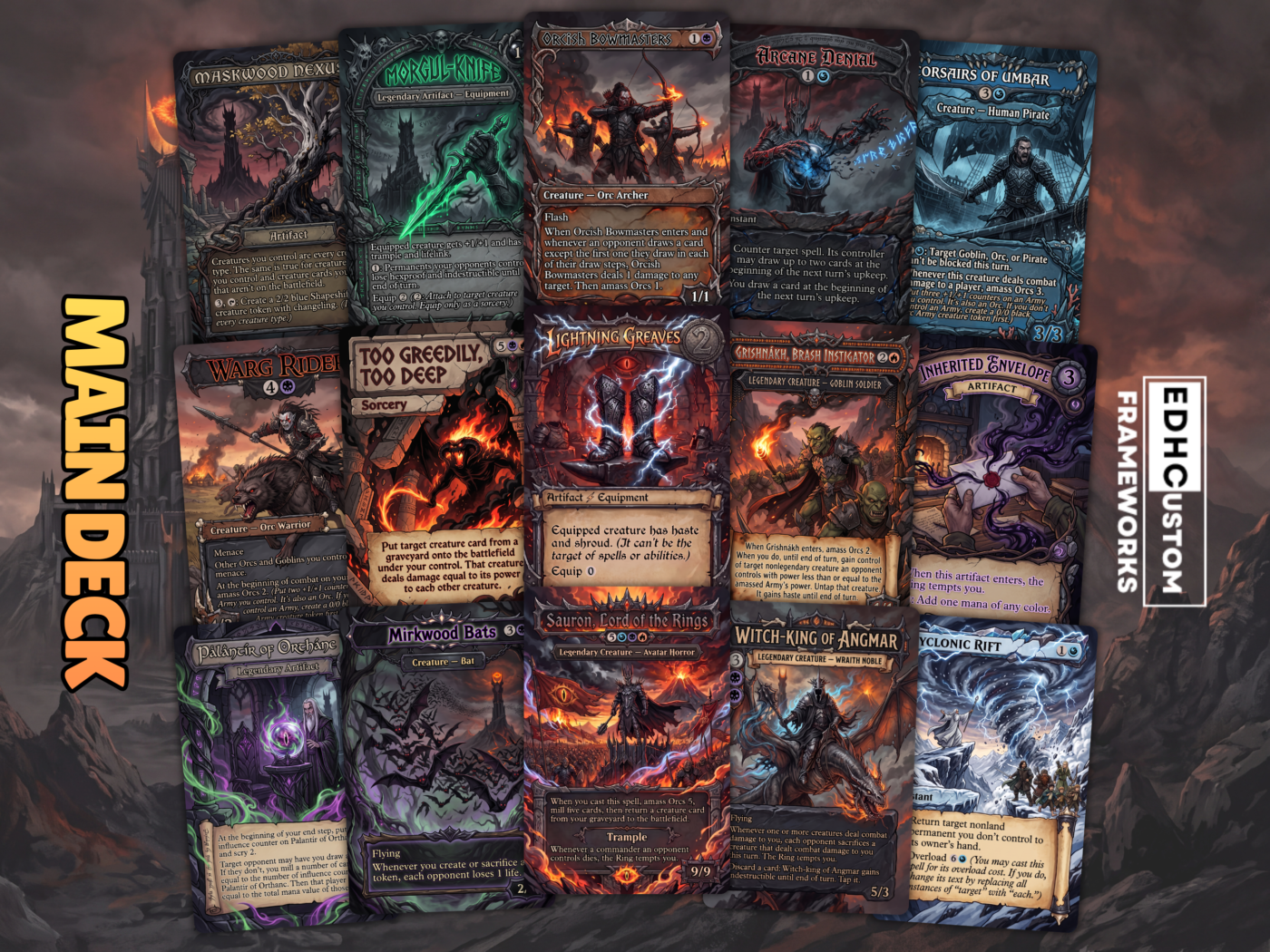 Sauron MTG Proxy Commander Deck 4 4 1